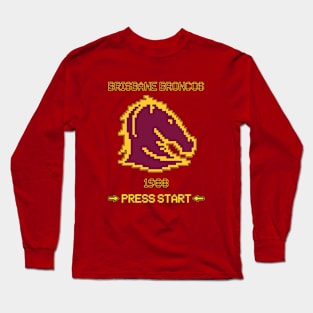 Brisbane - - Pixel Art - RETRO BRONCOS Long Sleeve T-Shirt